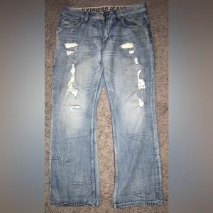 Used men’s Express Kingston bootcut jeans, size 36W x 32L